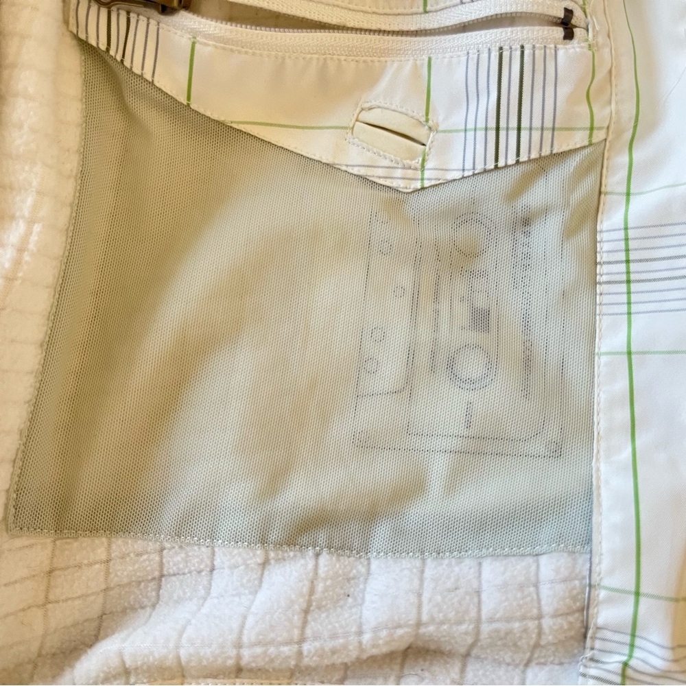 Vintage 90s Empyre White and Green Patterned Snowboarding Jacket Sz L 10,000 MM - Picture 8 of 12